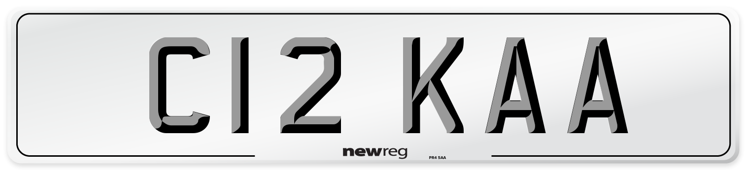 C12 KAA Number Plate from New Reg